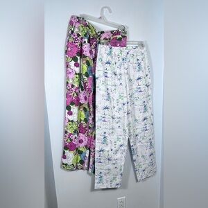 Two Lounge Pants. Tropical Prints EXC New Condition